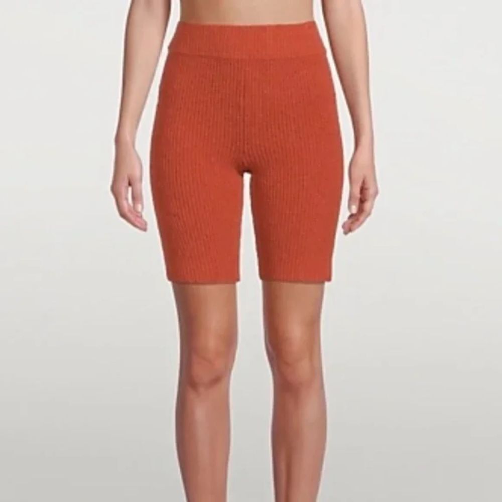 NWT RAG & BONE Burnt Orange Ribbed Pull On Stretch Waist Shorts Size Small